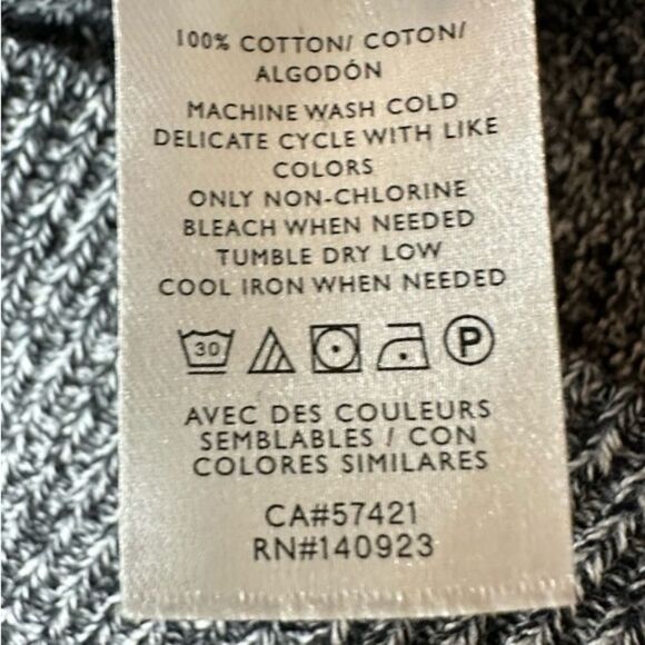 LOFT Marled Bobble Sleeve Sweater Women's Size Medium. Gray/Black Color. - Picture 8 of 8